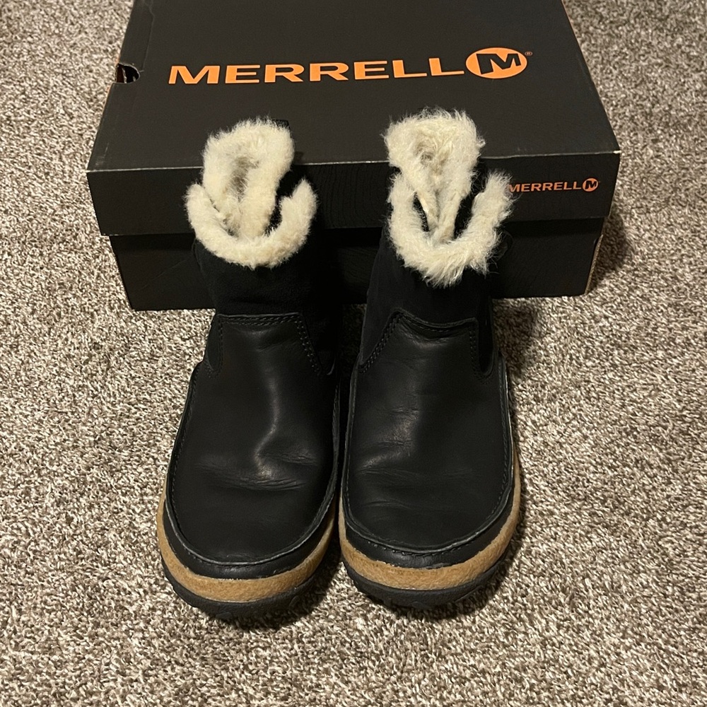 Merrell Women's size 7.5 Black Tremblant Pull-on Polar Waterproof boots